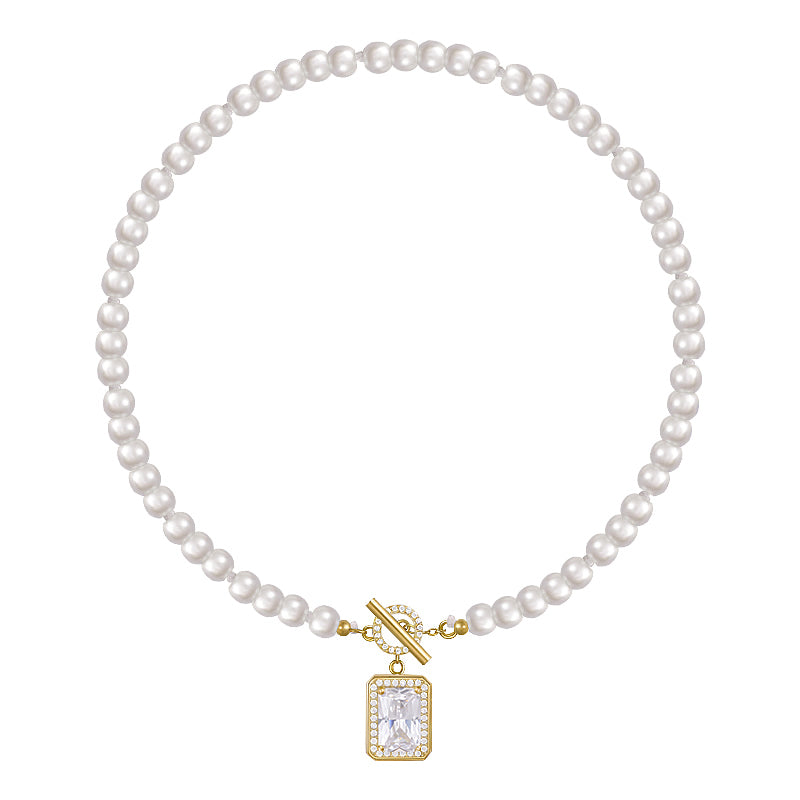 Square Pearl Necklace