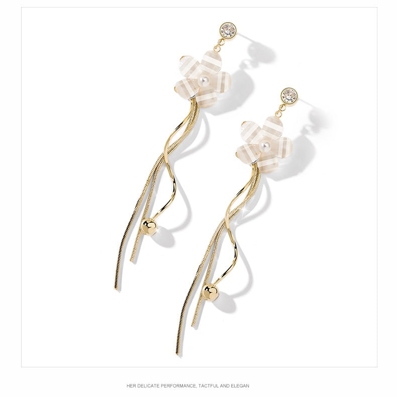 Floral Tassel Earrings