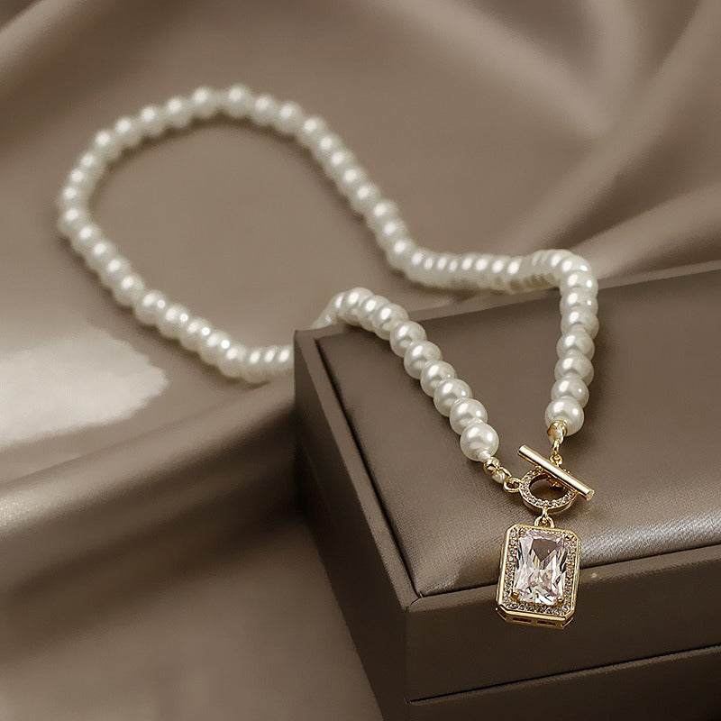 Square Pearl Necklace