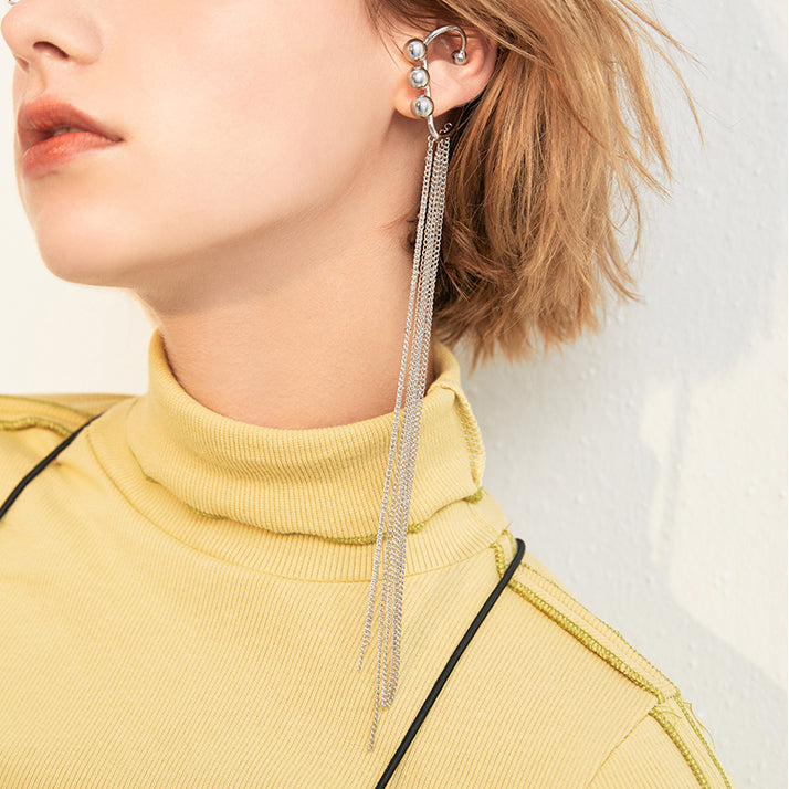 Single Metal Chain Tassel Ear Hook