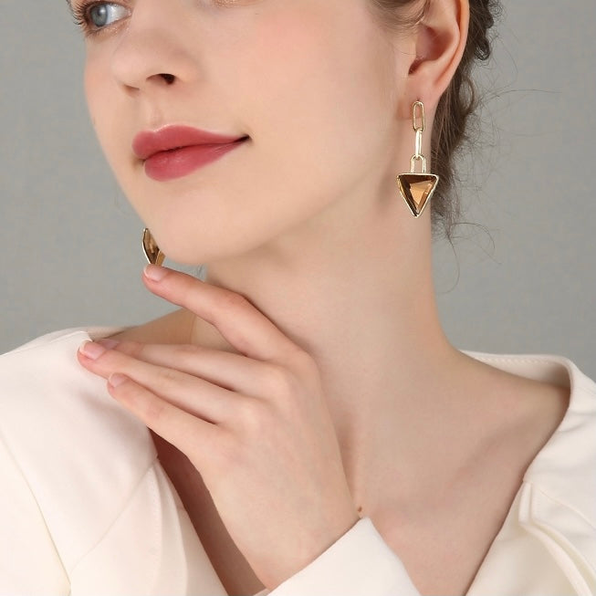 Triangle Crystal Earrings