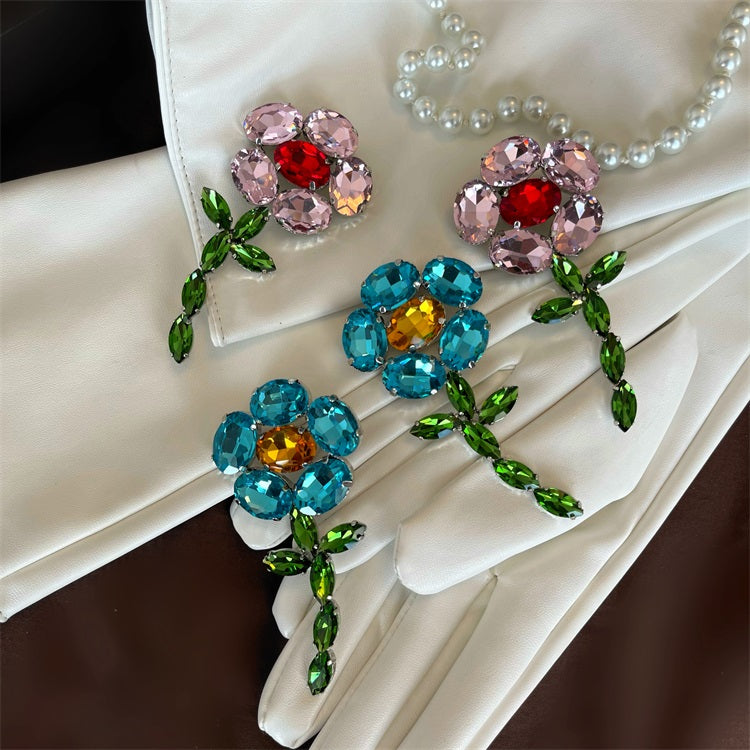 Crystal Flower Earrings