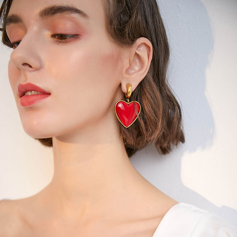 Simple Heart Earrings