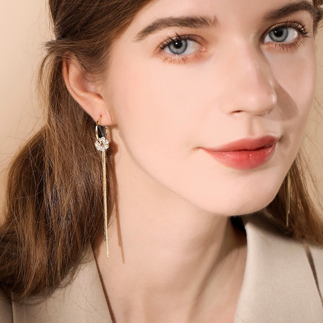 Floral Tassel Earrings