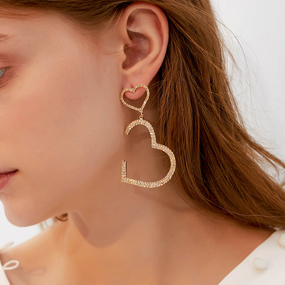 Double Heart-shaped Vintage Earrings