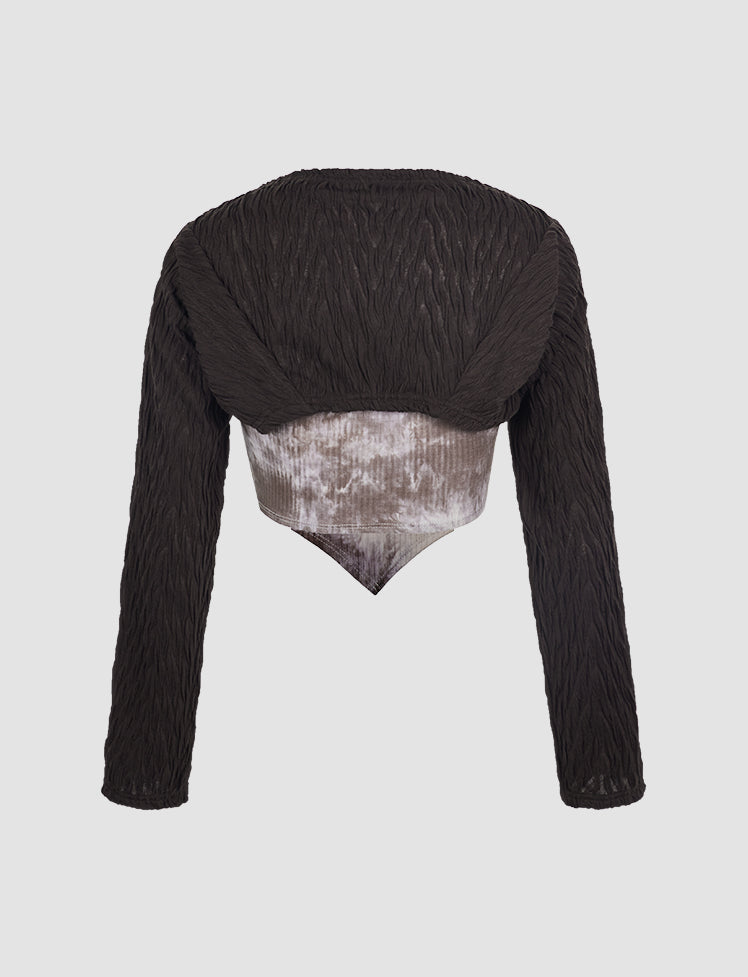 Tie-dye Irregular Top Set