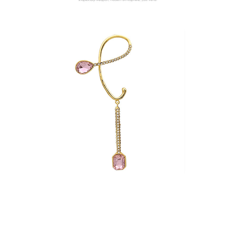 Single Gem Tassel Ear Hook