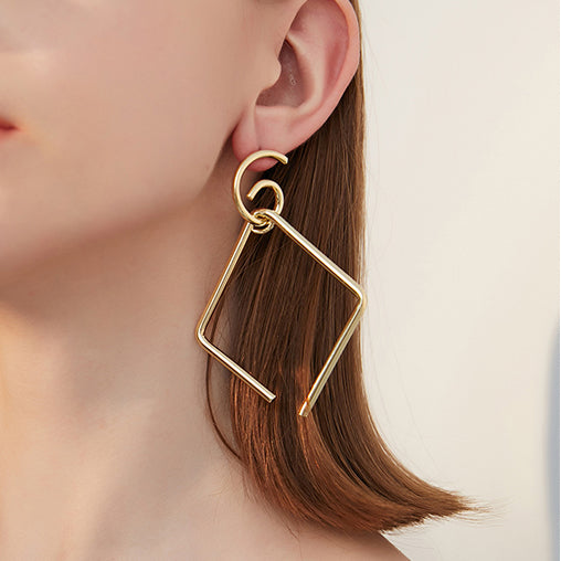 Simple Irregular Metal Earrings