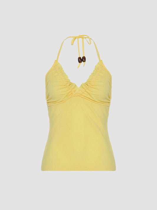 Sexy Drawstring Slim Fit Halter