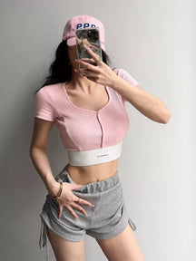 Sexy Skinny Knit Short Crop Top