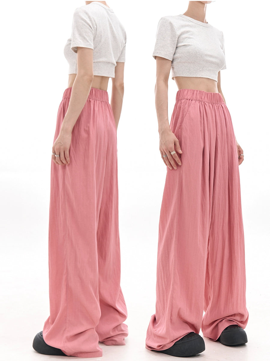 Casual Loose Pleated Wide Leg Suit Pants