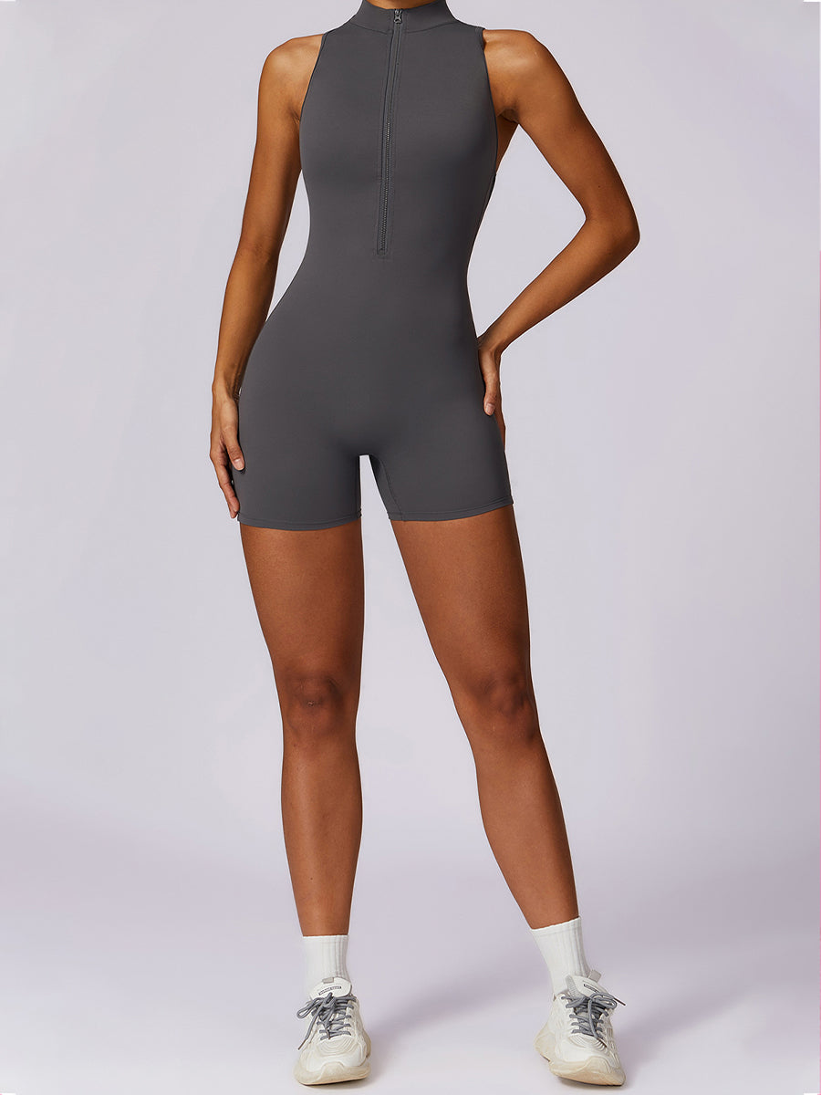 Plain Backless Straps Unitards Skin-Friendly Sleeveless Romper