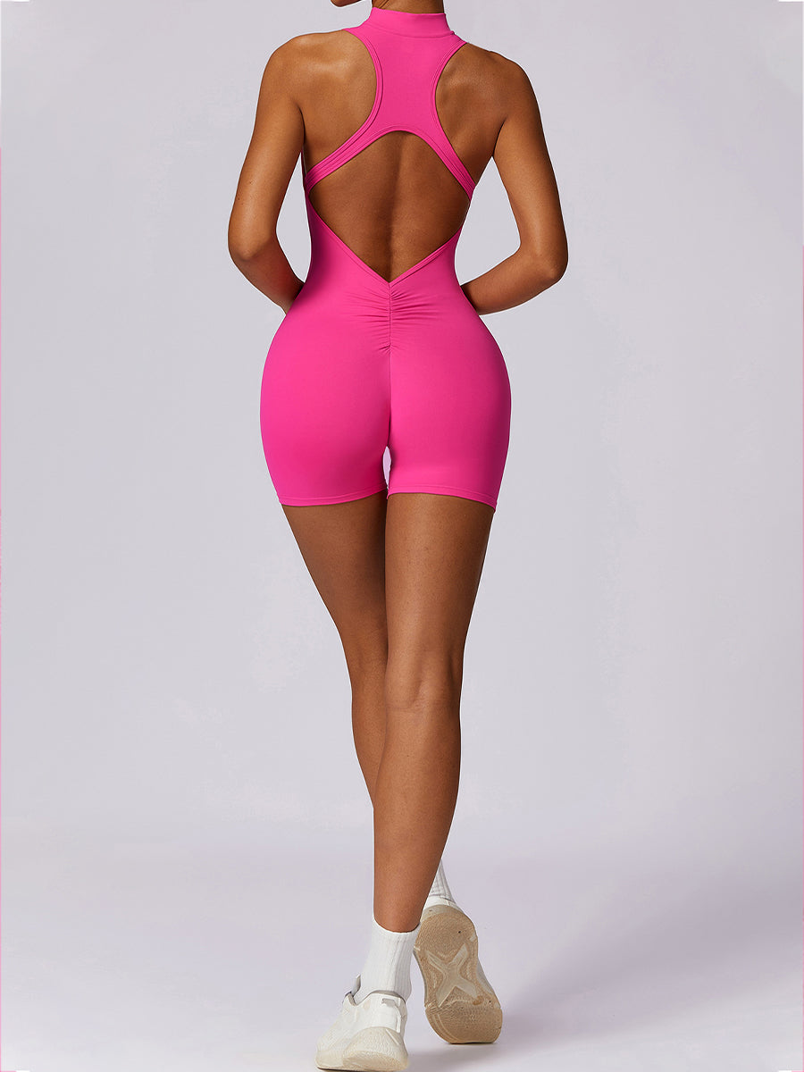 Plain Backless Straps Unitards Skin-Friendly Sleeveless Romper