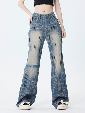 Graffiti High Waist Jeans