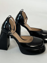 Buckle Decor Platform Chunky Heel Mary Janes Pumps Shoes