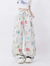 Cartoon Patterned Loose Fit Casual Pants