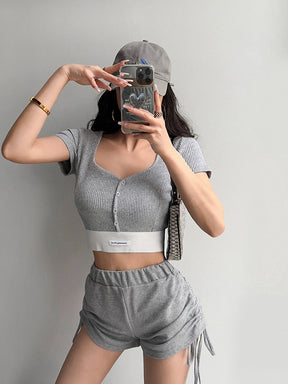 Sexy Skinny Knit Short Crop Top