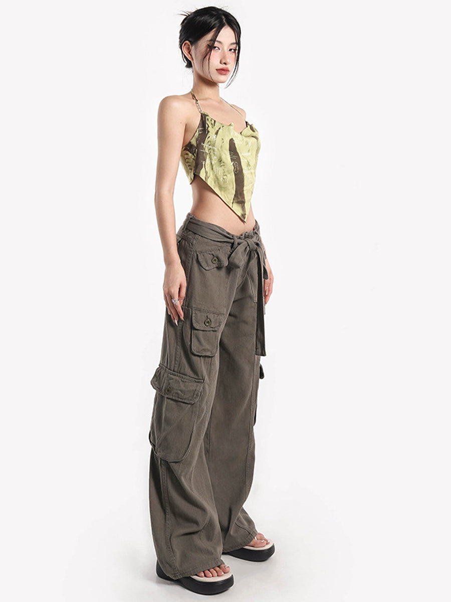 Irregular Square Halter Top