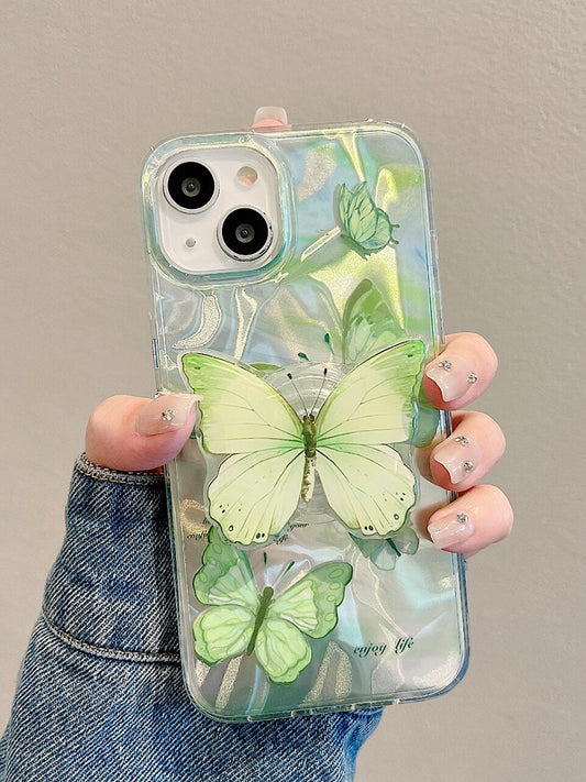 Fashion Green Butterfly Phone Case Soft Case