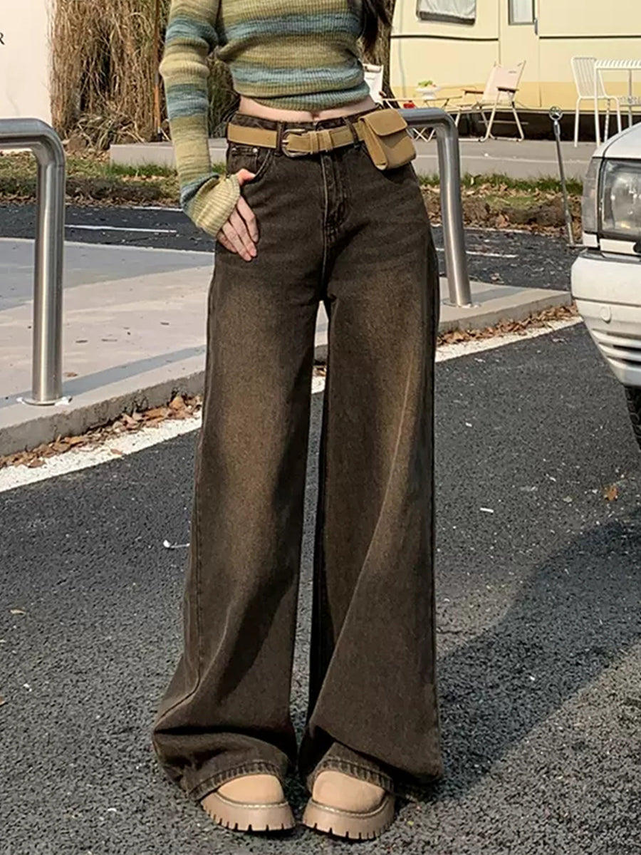 Vintage '90s Brown Straight Relaxed Legs Jeans