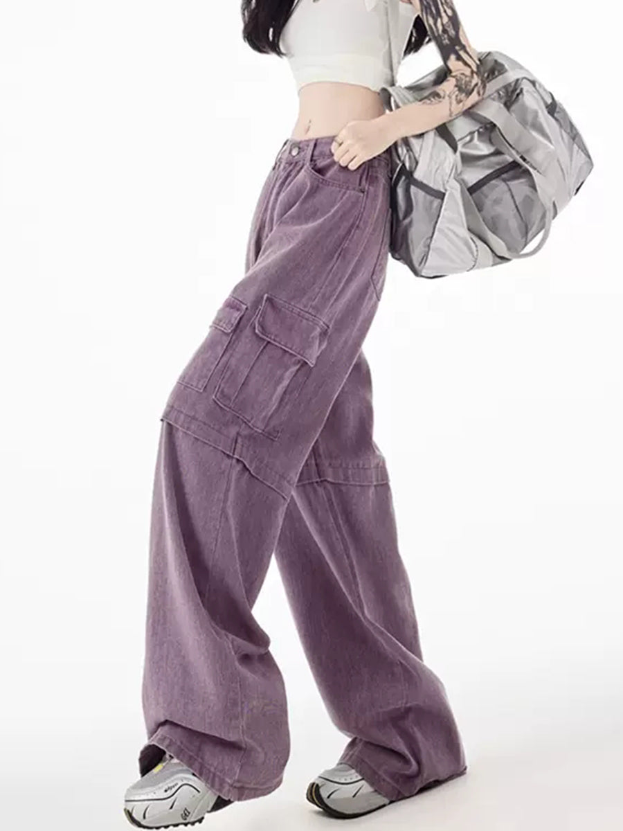 Light Purple Pockets Denim Jeans