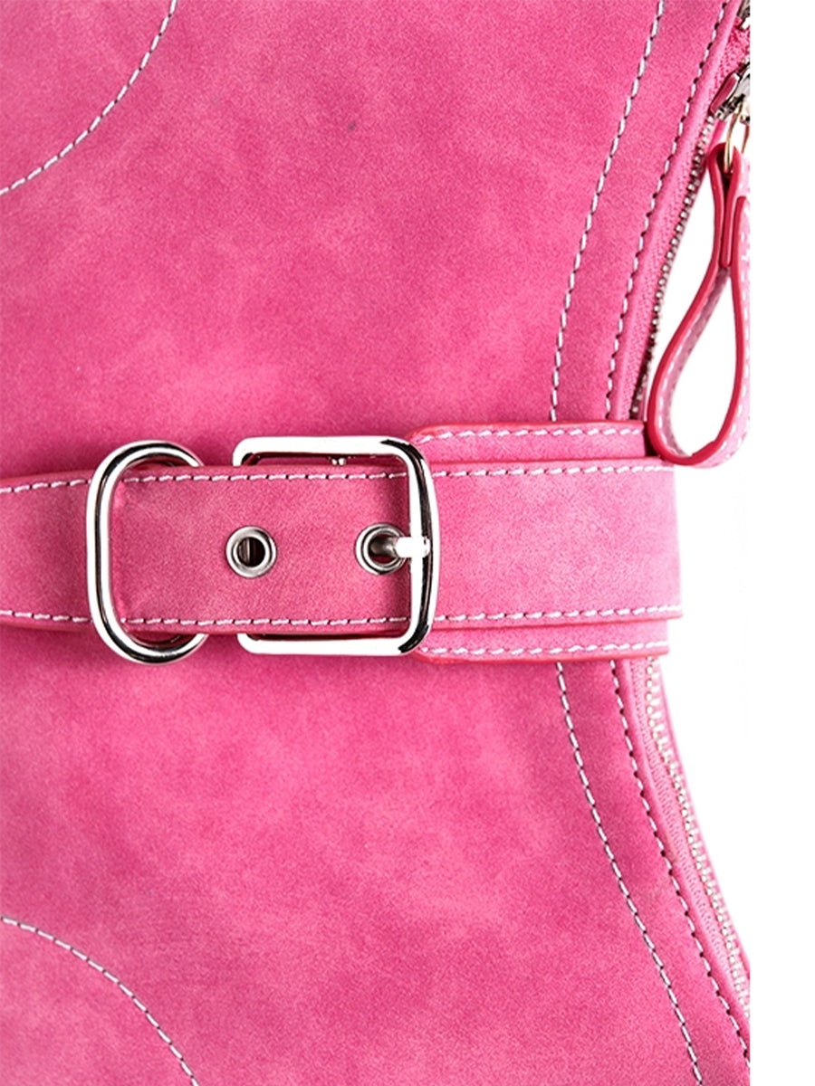 Vintage Frosted Pink Baguette Handbag