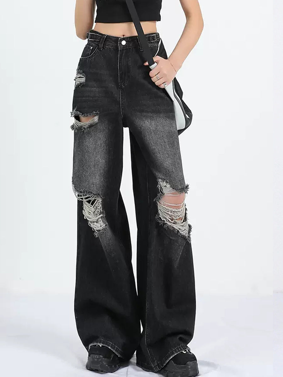 Black Denim High Waist Jeans