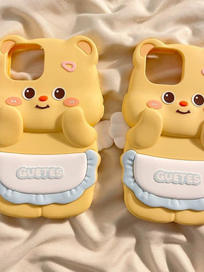 Cute 3D Angel Butter Bear Soft Shell Phone Case