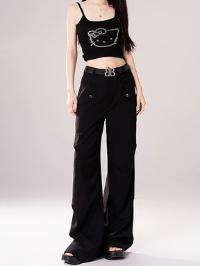 Casual Long Loose Cargo Suit Pants