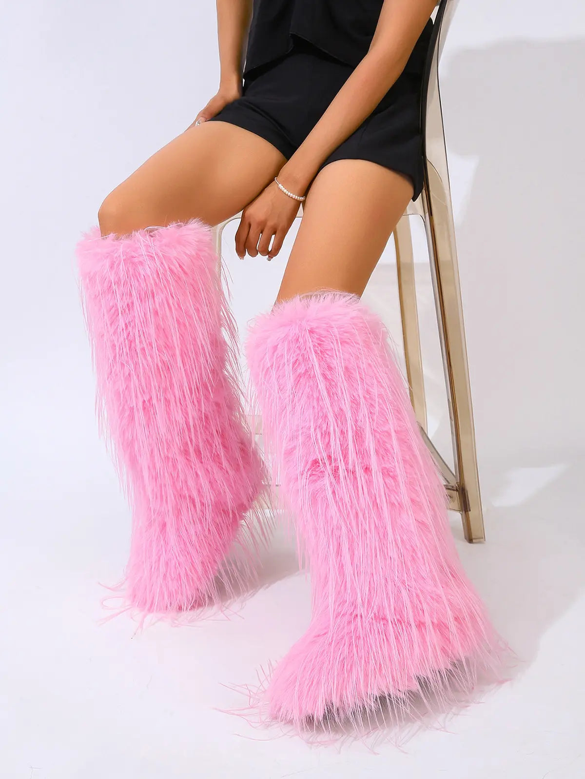 Women's Warmth Thermal Fluffy Faux Fur Mid-calf Snow Boots