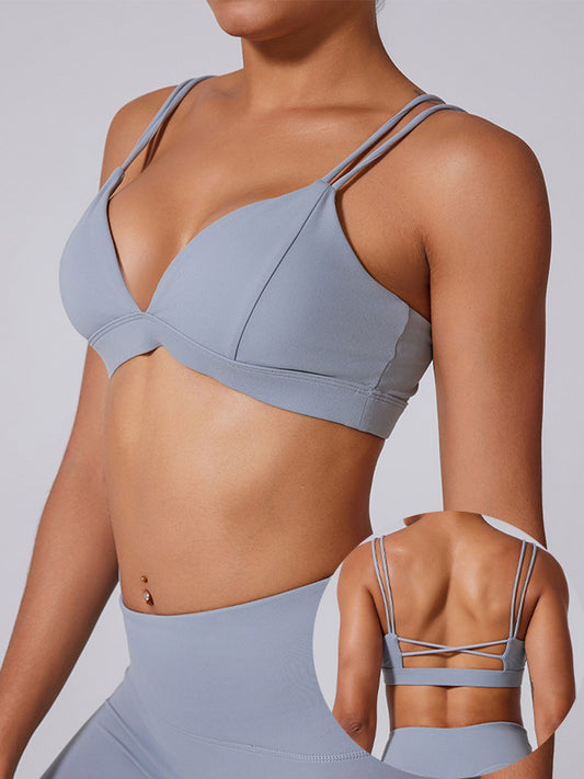 2pcs Sports Bras Skin-Friendly Sports Set Workout Set Fitness Yoga Suit