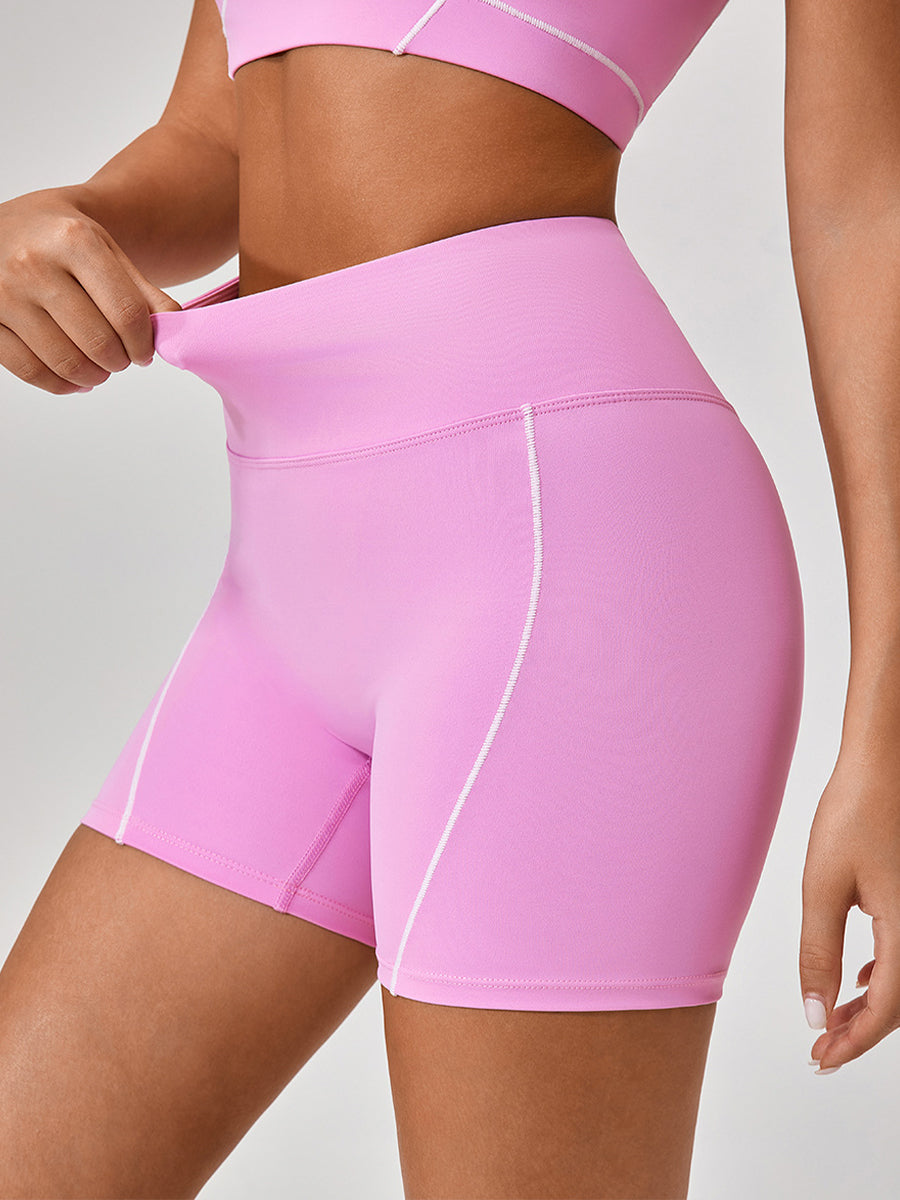 2pcs Fitness Yoga Suit Gym Outfits Sports Set Plain Tank with Chest Pads and Shorts and Pants
