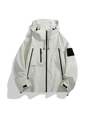 Outdoor Sports Casual Hooded Functional Multi-Pocket Windproof Waterproof Jacket