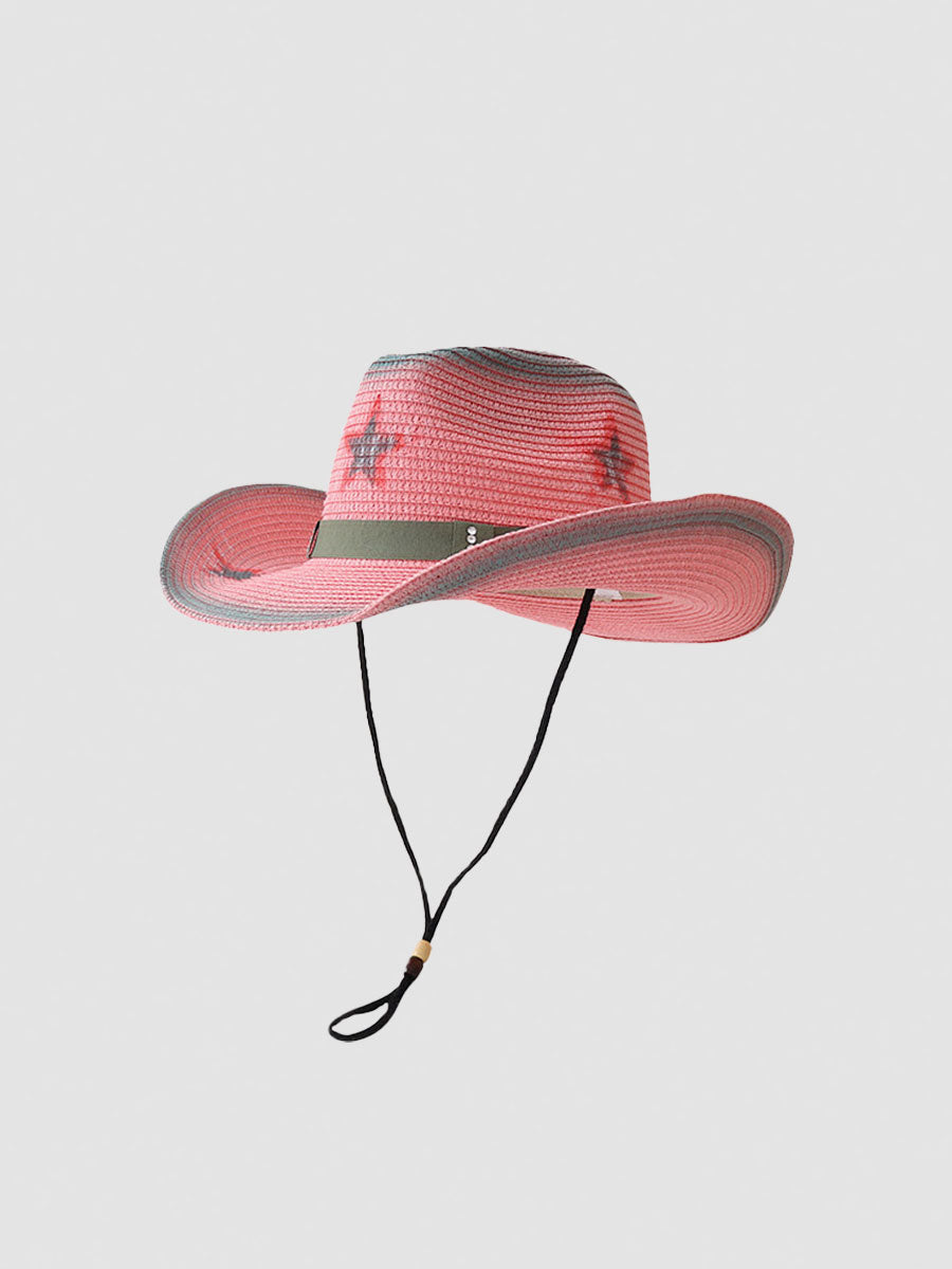 Pink Stars Vintage Sun Hat