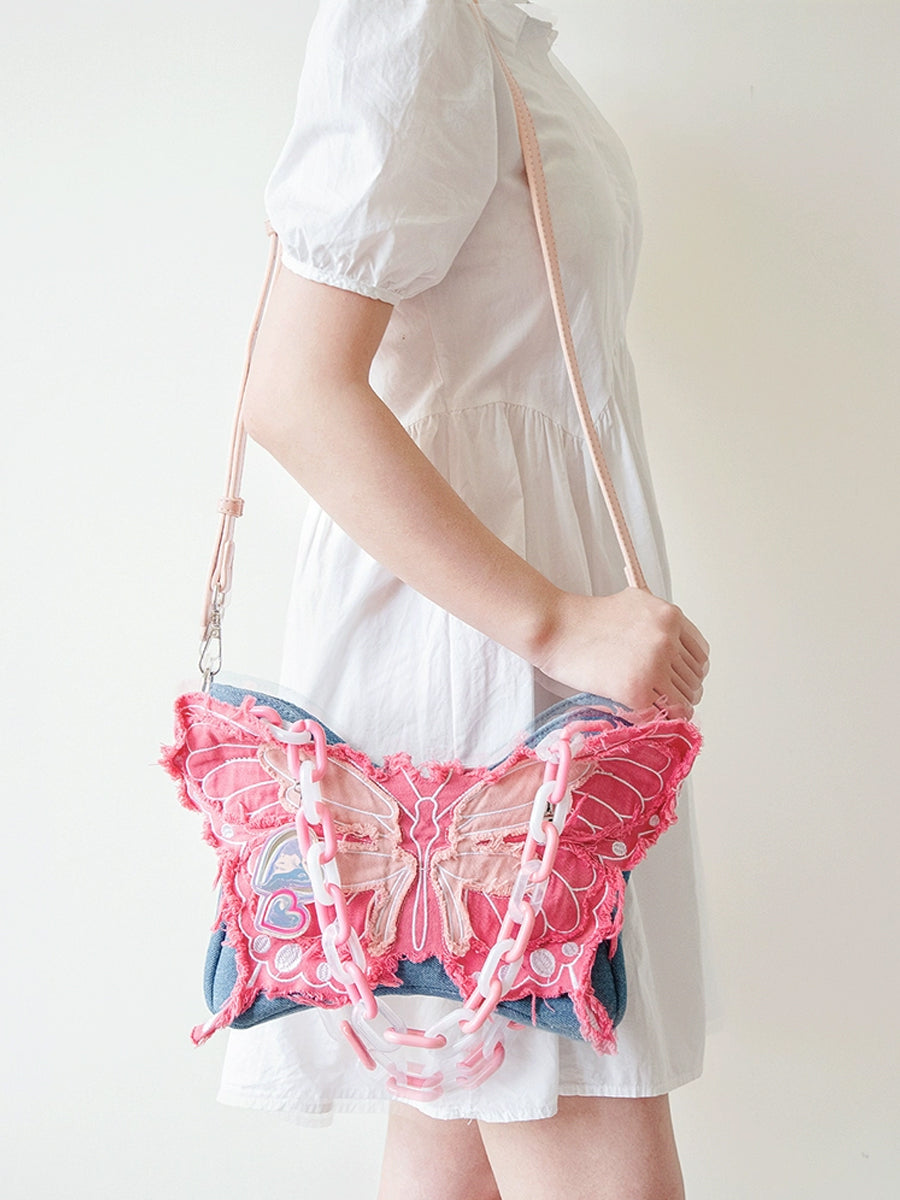Butterfly Shape Denim Bag