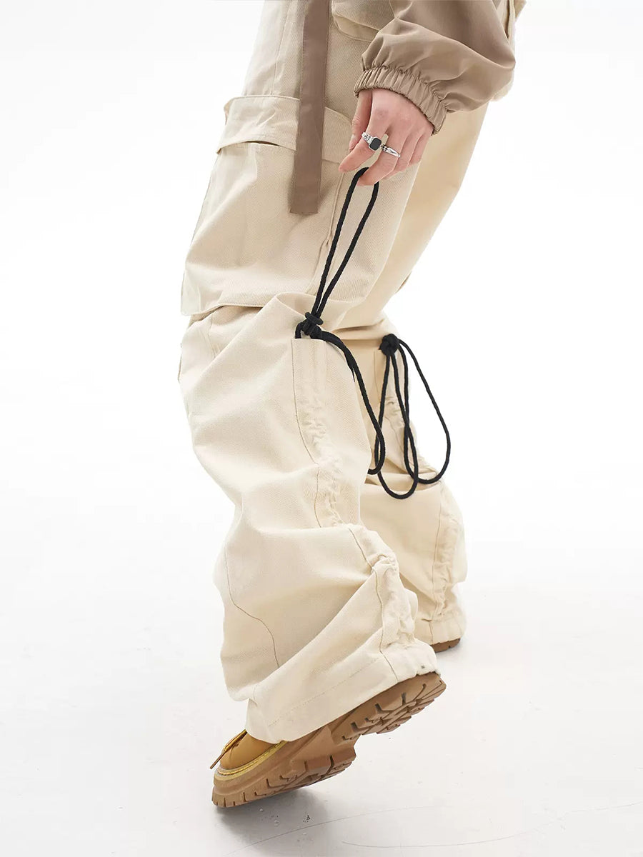 High Waisted Loose Casual Wide Leg Cargo Pants