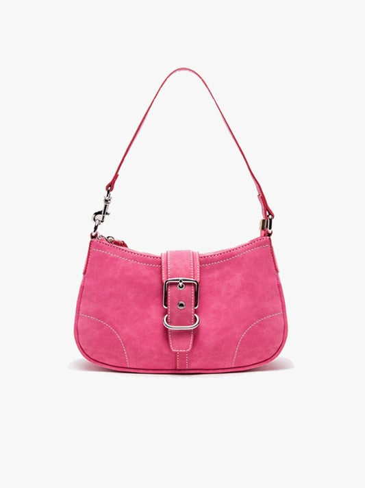 Vintage Frosted Pink Baguette Handbag