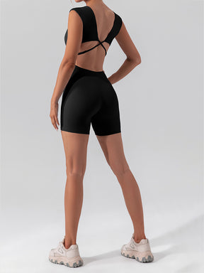 Plain Backless Straps Unitards Skin-Friendly Sleeveless Romper