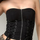 Slim Fit Lace-up Tube Top