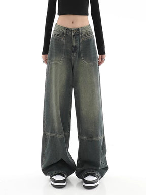 Vintage Relaxed Fit Grey Denim Jeans