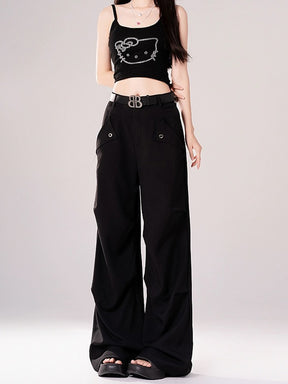 Casual Long Loose Cargo Suit Pants