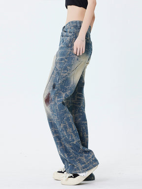 Graffiti High Waist Jeans