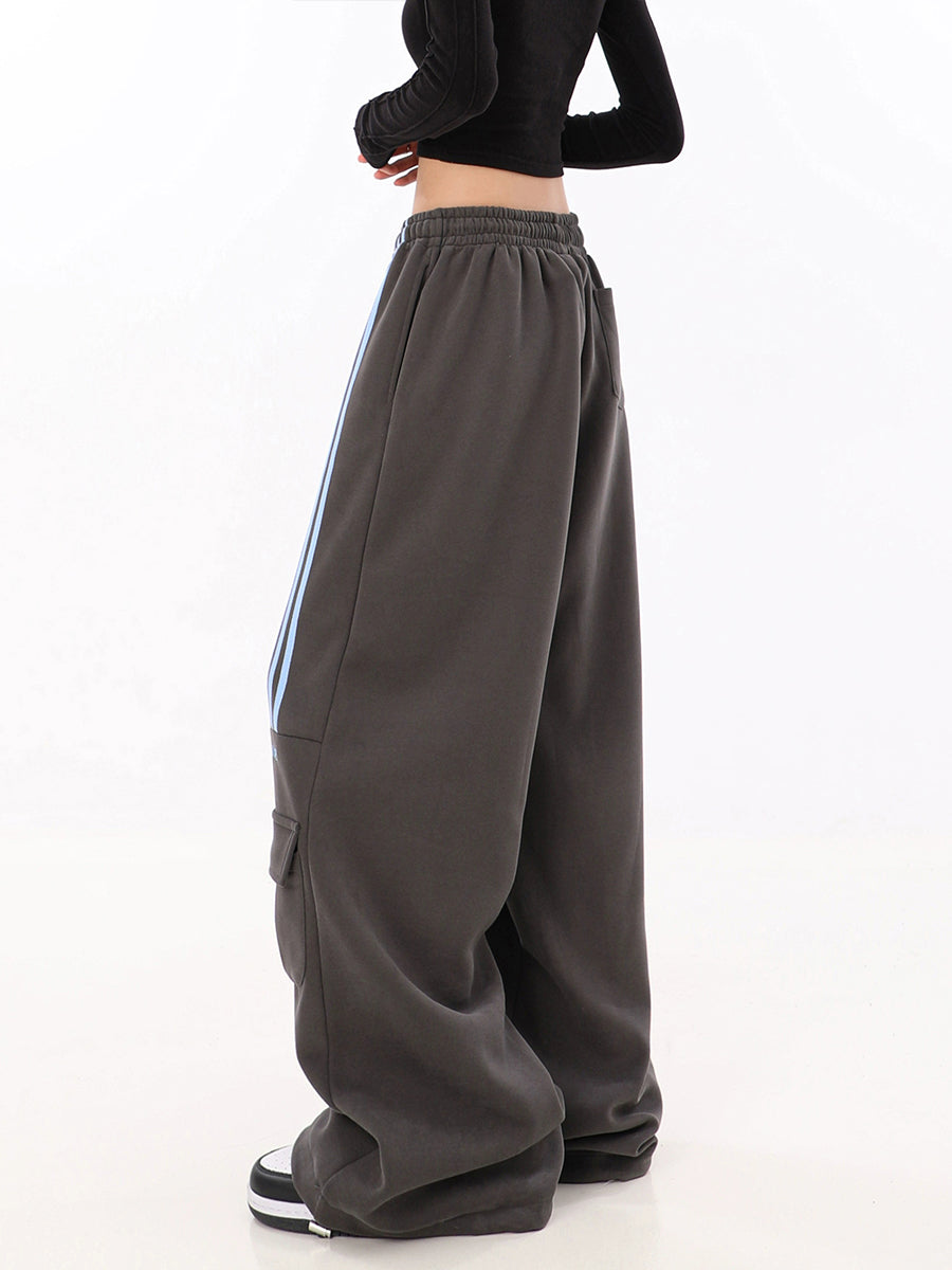 Casual Sweatpants Striped Cargo Pants