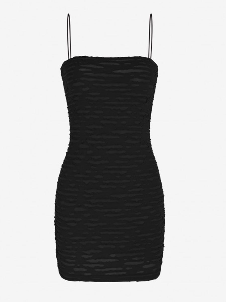 Slim Solid Color Stretchy Cami Dress