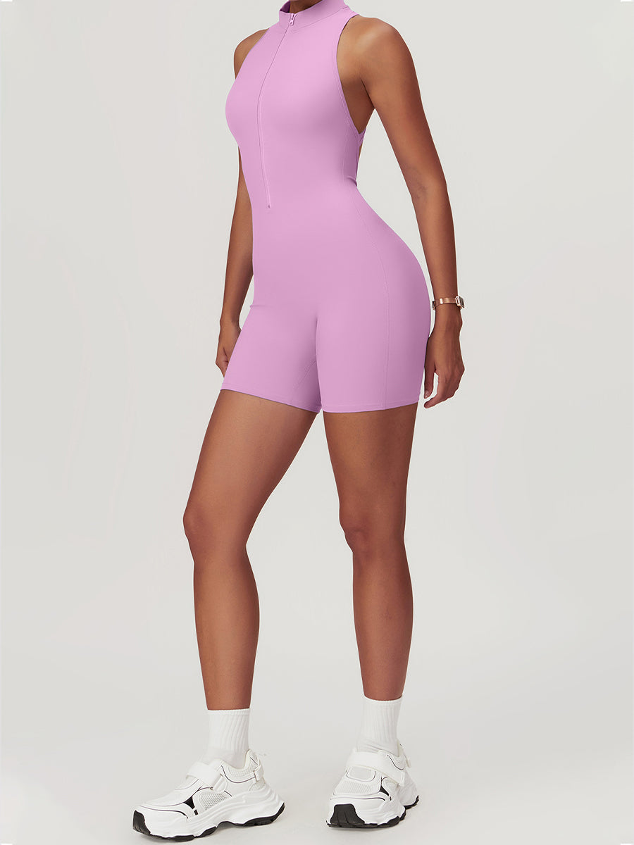 Plain Backless Straps Unitards Skin-Friendly Sleeveless Romper