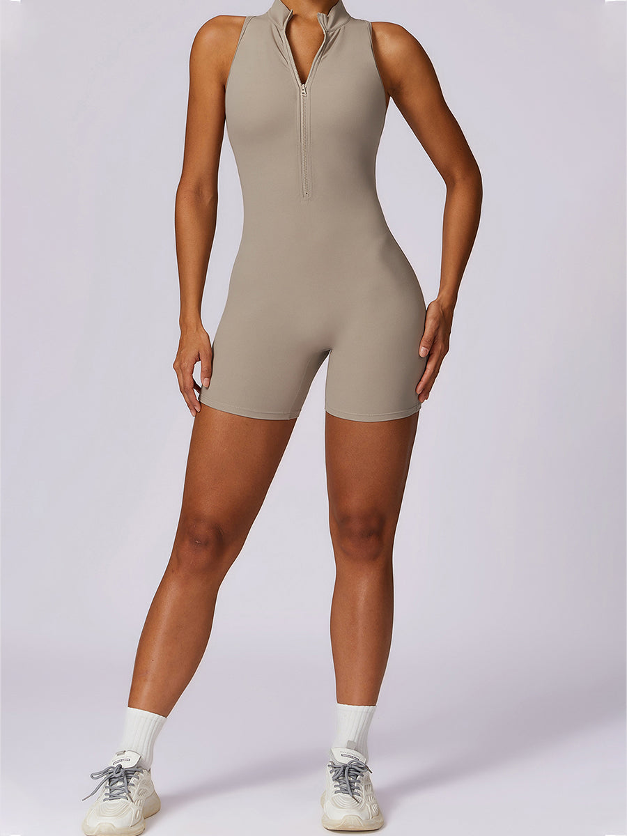Plain Backless Straps Unitards Skin-Friendly Sleeveless Romper
