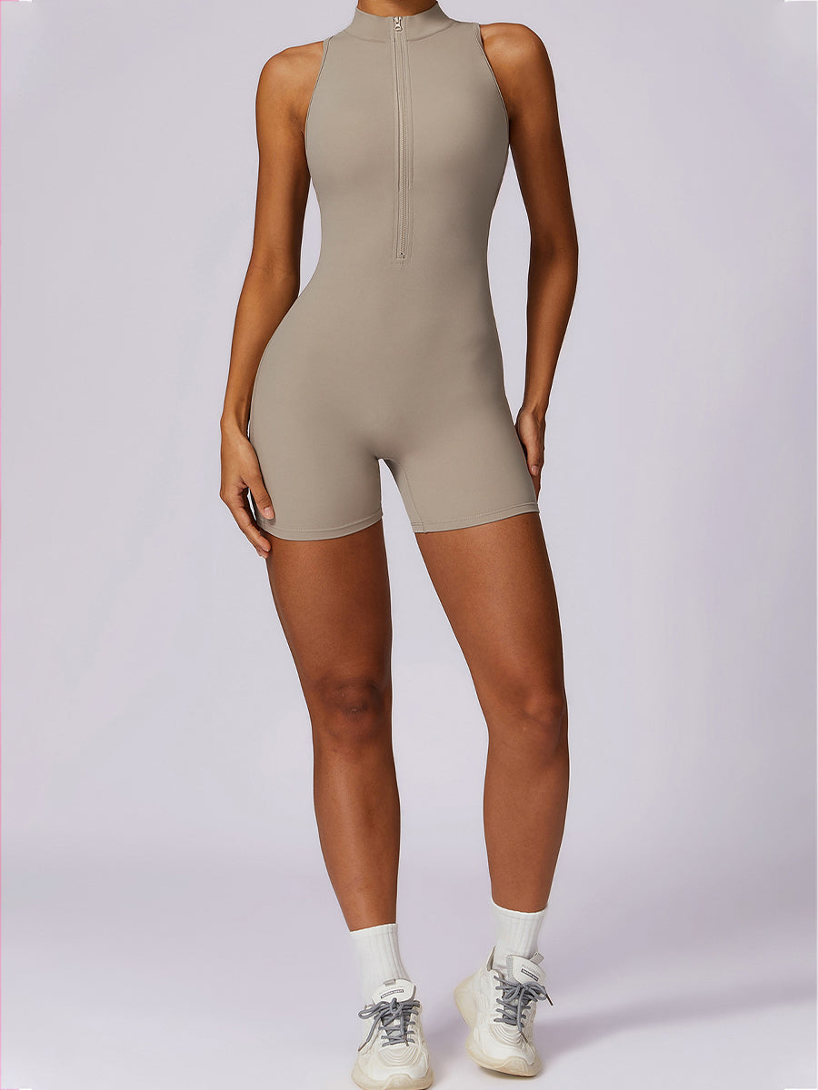 Plain Backless Straps Unitards Skin-Friendly Sleeveless Romper