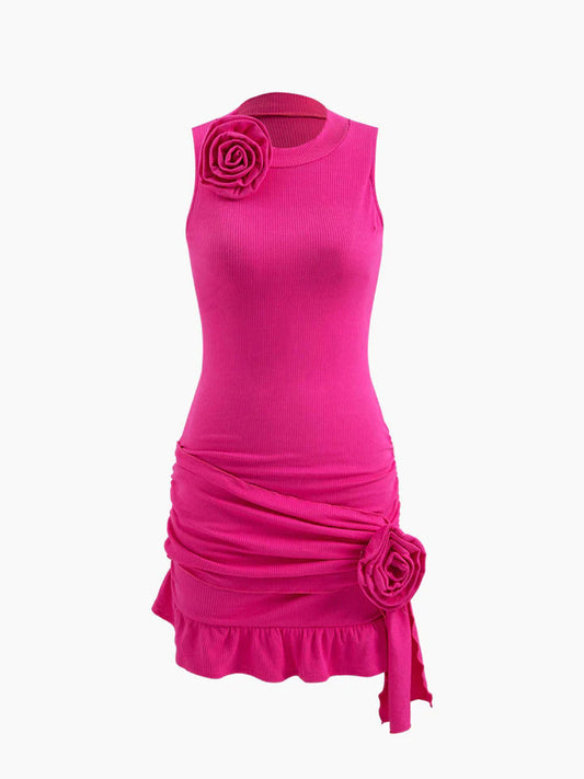 Rose Floral Slim Fit Dress