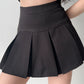 Solid Color Pleated Skirt