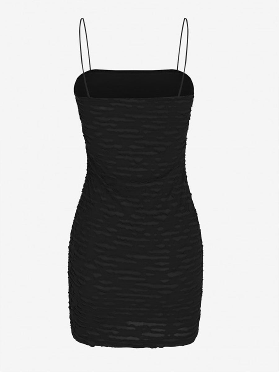 Slim Solid Color Stretchy Cami Dress